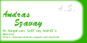 andras szavay business card